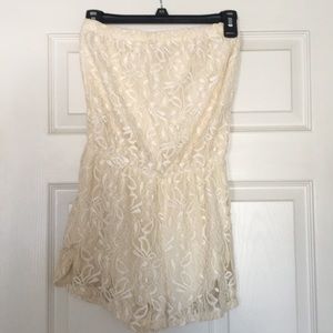 Off white lace romper